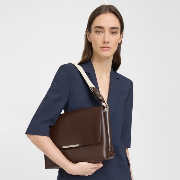 Theory Fold Shoulder Bag (Brown)